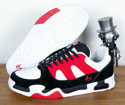 éS Es Skate Skateboard Shoes Shoes Silo x Tribo Black White Red Suede 9/42