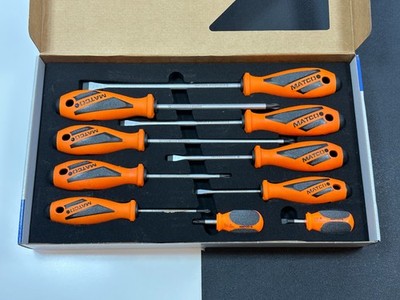 NEW Matco Tools SSPCO10C 10pc Orange Grip Top Torque II Screwdriver Set, Germany