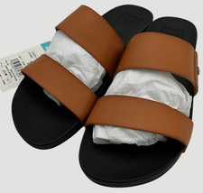 Sandalias sin cordones Reef Cushion Vista para mujer talla 9 coñac/negras nuevas sin caja