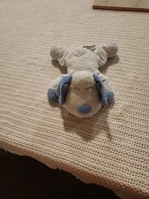 Tri Russ Int'l Baby Puppy Dog 12" Plush Blue Rattles - Smiley Face, Moon, Stars