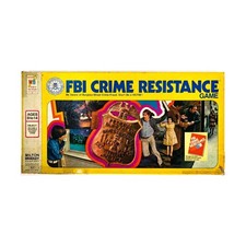 MTB Boardgame FBI Crime Resistance Game Box Fair/VG+