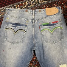 🤩Levis Jeans 501 Hellblau Straight Leg Button-Fly W36 L34 Echte Raritäten 👍