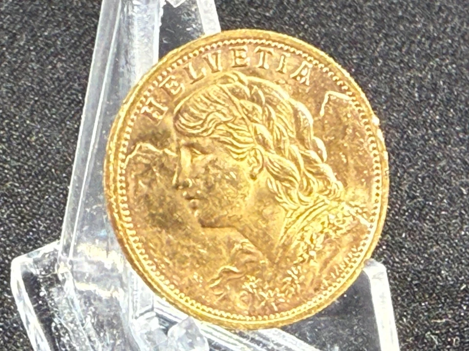 1935 lb oro suizo 20 francos Suiza Helvetia AGW .1867 troy oz. - 6,46 gr. Foto 4 de 4