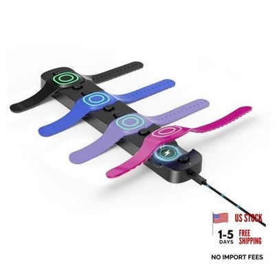Charging Station for MagicBand+ Plus Magic Band, 4-in-1 Charger 4-Slot Black