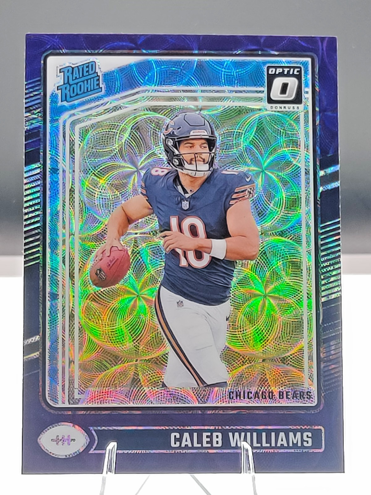 2024 Panini Donruss Optic Rookie Caleb Williams 201 Purple Scope Prizm