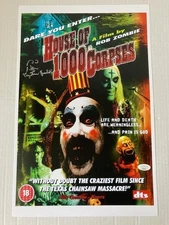 House of 1000 Corpses Rare 11x17 Poster JSA Autograph Sid Haig Captain Spaulding
