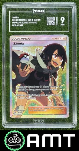 Zinnia TAG 9 2018 Pokemon Sun & Moon Dragon Majesty #70/70 2006