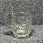 Anchor Hocking Vintage Clear Prescut Glass Pint Pitcher 16 oz Small 5.5" Creamer