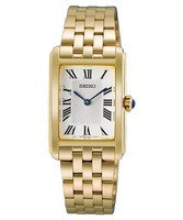 Seiko Damenuhr Quarz Rechteckig Goldfarben HGG001P1