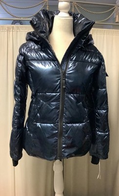 S13 New York Metallic Kylie Removable Hood Zip Up Puffer Jacket XS