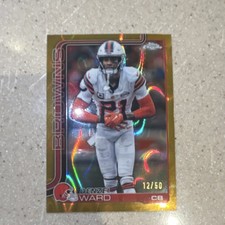 Topps Chrome Gold Wave Denzel Ward /50 Cleveland Browns Football #74 BRAND NEW