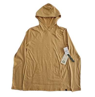 Threads For Thought Hoodie Women's S Golden Wheat Long Sleeve Slubby Cotton NEW