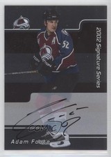 2001-02 ITG Be A Player Signature Series Auto Adam Foote #153 Auto t3w