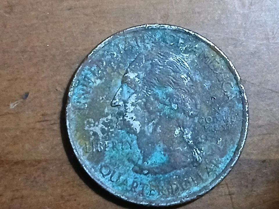 2008P  Oklahoma Quarter Mint Error Planchet Not Properly Annealed Underweight  - Image 2 of 4