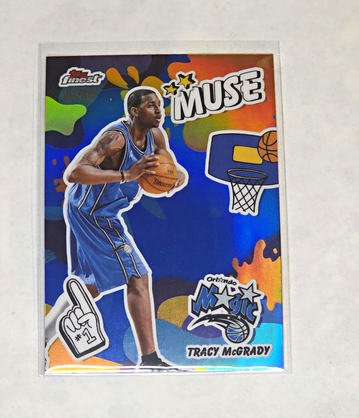 Topps 2025-26 Finest Basketball Tracy McGrady Magic Muse #M-9 Blue /99