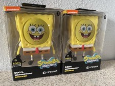2 Pc SpongeBob SquarePants Waterproof Bluetooth Speaker Dual Pairing New