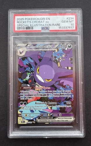 *PSA 10* Team Rockets Crobat ex 234/182 - Destined Rivals - GEM MINT SIR