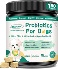 Probiotics for Dogs, Dog Probiotics with Digestive Enzymes, Prebiotics, Omega-3