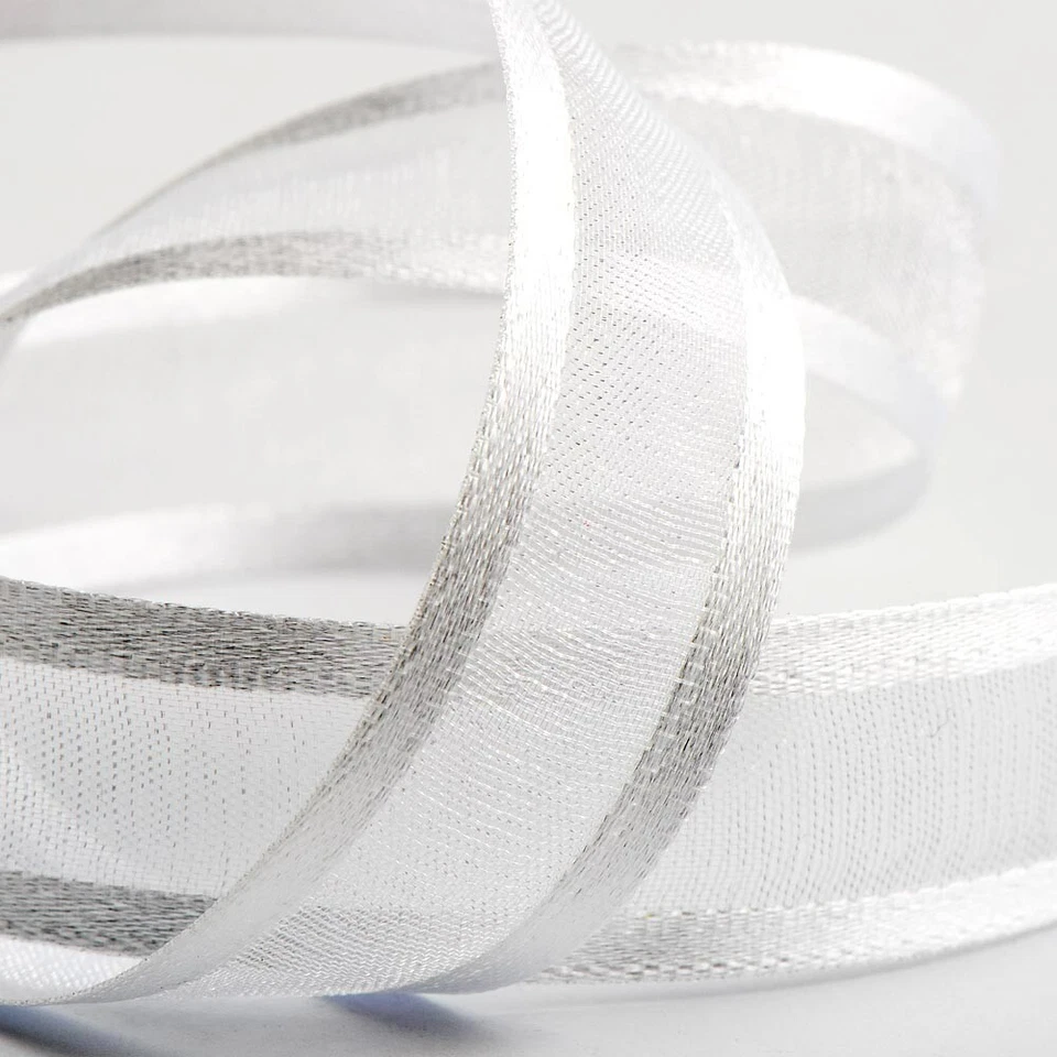 Organza Ribbon Satin Edge Sheer 19 Colours - 10mm- 38mm  x 1m Cut Lengths - Image 2 of 4
