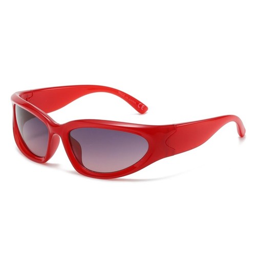 Occhiali da sole sportivi donna Clebrity Shield lusso stile retrò vintage tonalità spiaggia - Foto 9 di 18