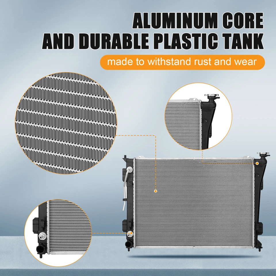 Conjunto de radiador de aluminio para Hyundai Azera 2012-2017 4 puertas 3,3 L 13191 Foto 4 de 4