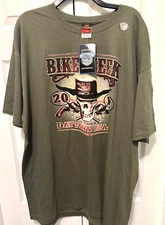 NEW TAG Hot Leathers Mens Green Bike Week Daytona Beach Fl T Shirt Size 2X