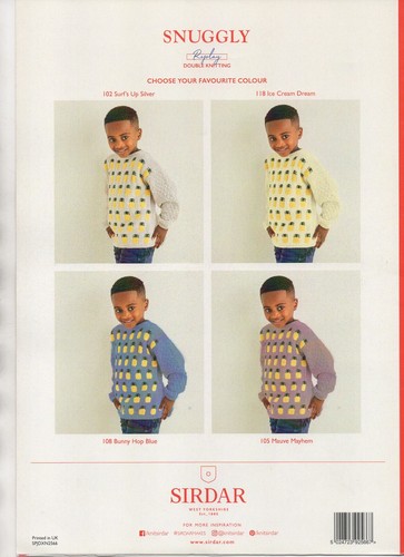 Sirdar Knitting Pattern 2566 Sweater Snuggly Replay DK Pineapple Fruit Age 3 - 7 - Picture 2 of 13