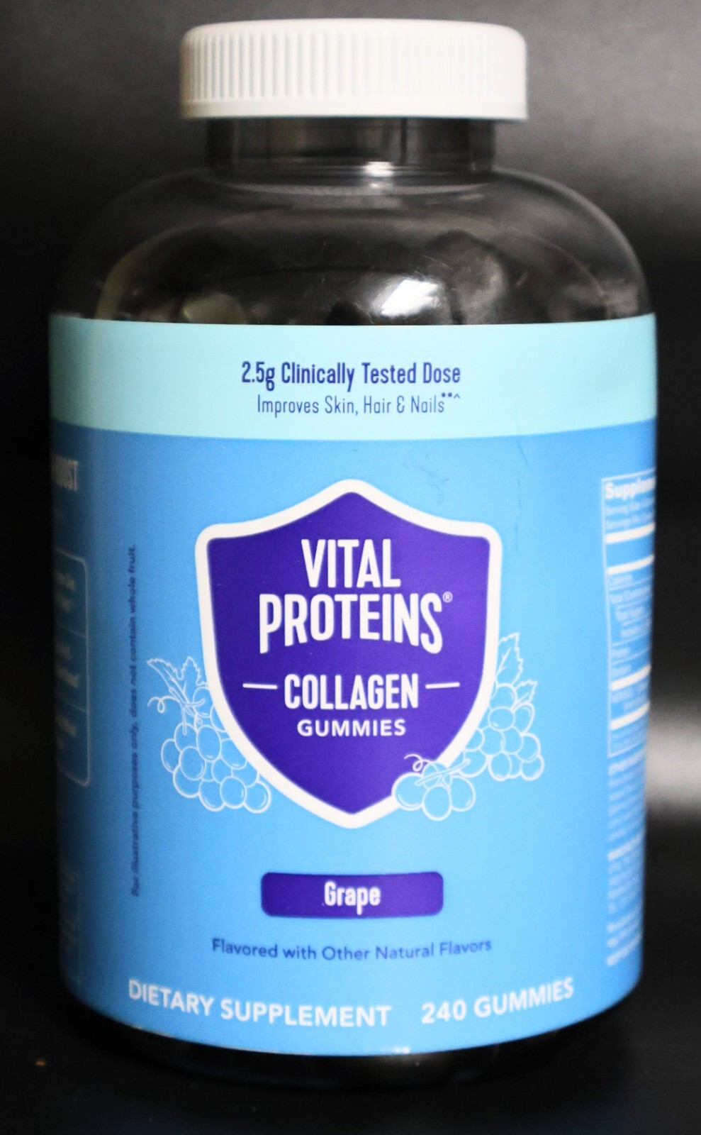 Vital Proteins Collagen Gummies, Grape, 240 Gummies, EX: 10/14/2025