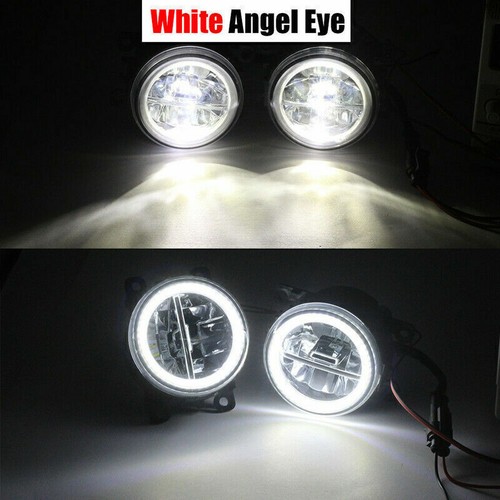 LED Fog Light + Angel Eye Rings Daytime Running Lights DRL Fit For Ford C-max - Picture 8 of 11