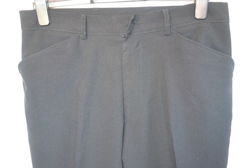 Vintage Farah black polyester trousers W 34 L 31 mod casual skin ska classic - Picture 9 of 11