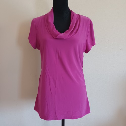 Chaus Pink Short Sleeved Tunic Blouse Top Size XL