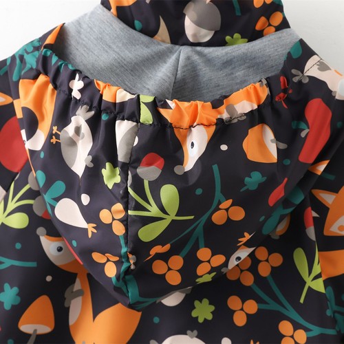 Kids Boys Girls Raincoat Hooded Top Fall Blouse Long Sleeve Jacket Shopping - Picture 30 of 44