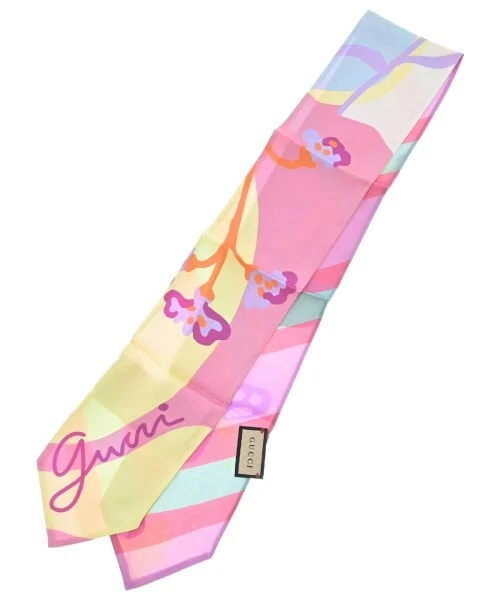 Bandanas/écharpes GUCCI rose x bleu clair x jaune, etc.(à motifs) 2200543754196