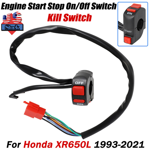 Kill Switch For Honda XR650 L 1993-2021 Start Stop On/Off Switch - 35130-MY6-A91 - Picture 1 of 9