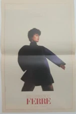 1981 Gianfranco Ferre Print Ad 21"x14" Sexy Legs Skirt Fashion Model
