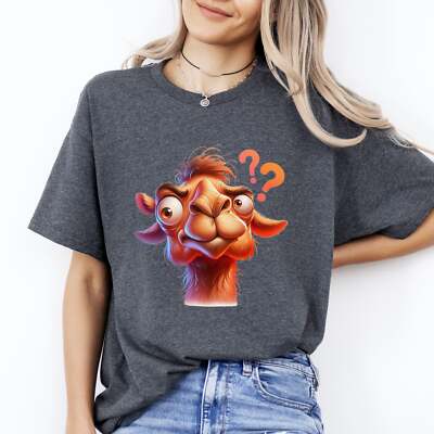Funny Camel T-Shirt gift Africa Safari Camel Unisex tee Black Navy Dark Heather