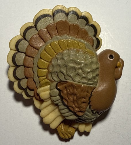 Vintage Hallmark Thanksgiving Brown Turkey Pin E13