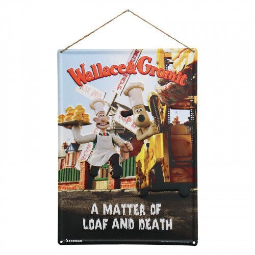 Primus Novelty Metal Plaque / Sign ""Wallace & Gromit - A Matter of Loaf & Death""