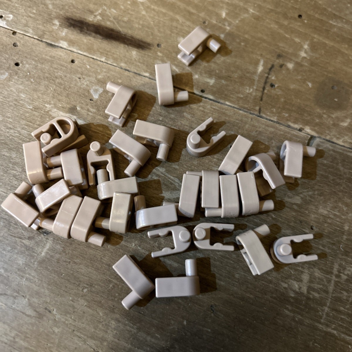 Lot 30 Knex Tan Interlocking End Clips K'nex Standard Replacement
