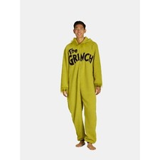 Dr. Seuss Men's Grinch Pajamas Union Suit, Size MEDIUM