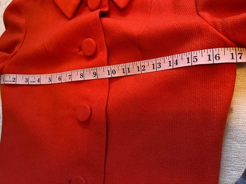 Vintage 60’s Pendleton Wool Cropped Jacket Jackie O - Mad Men Big Button XS-S - Picture 14 of 18