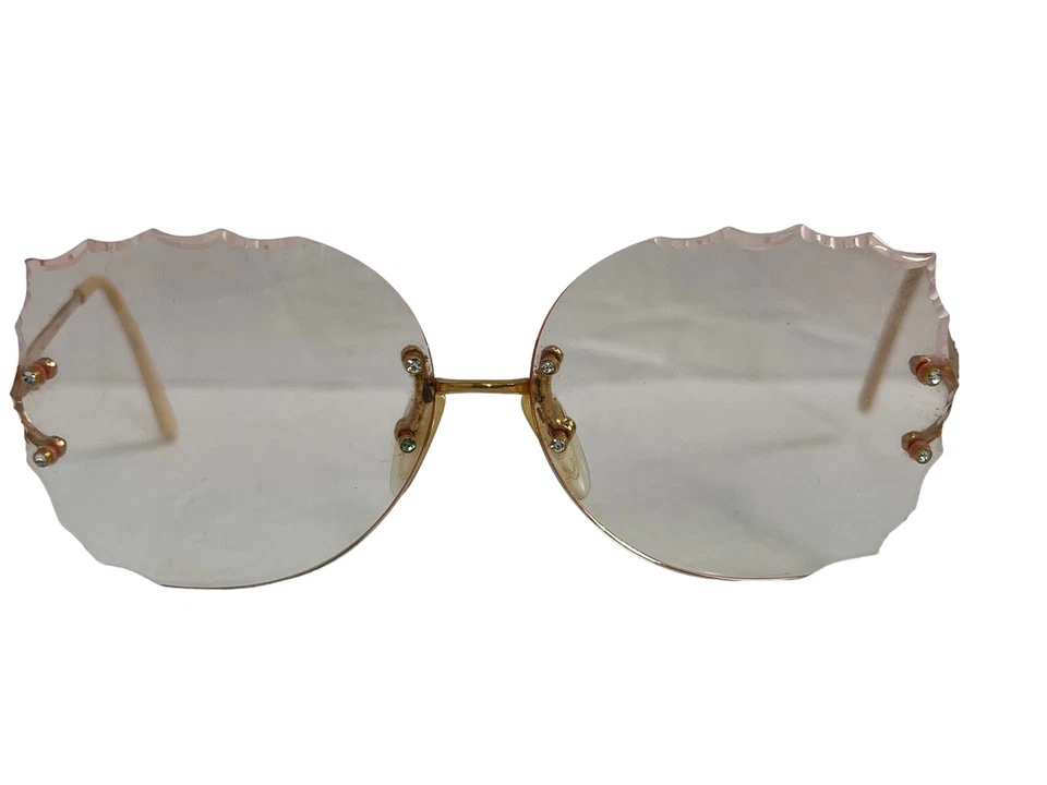 Винтажные безрамочные очки Bug Globe GEP 22 KTS разные грани Франция - Изображение 2 из 4