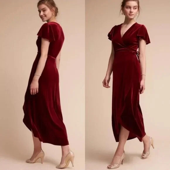 Red Velvet wrap dress Red Velvet wrap dress