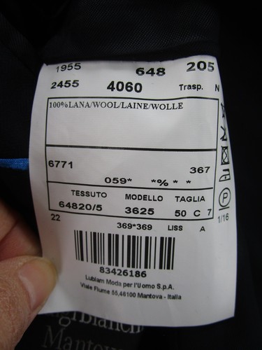 Luigi Bianchi Mantova Sport Coat Men 40 Blue Ermenegildo Zegna Traveler Fabric* - Picture 13 of 15