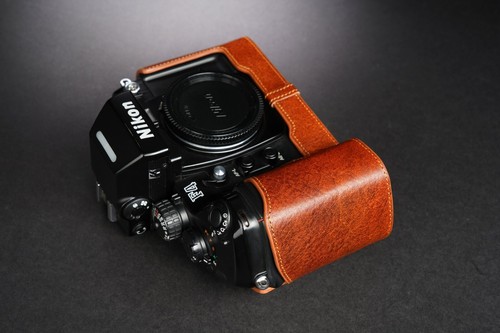 Genuine Real Leather Half Camera Case Bag Cover for Nikon F4 Film Camera - Picture 23 of 24