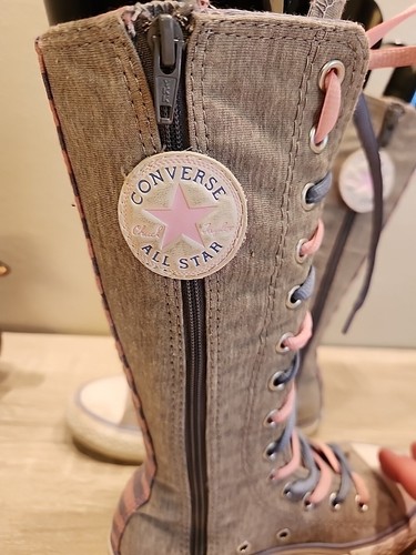 Converse All Star pantorrilla hasta la rodilla XX-HI Junior 12C gris y rosa - Imagen 7 de 14