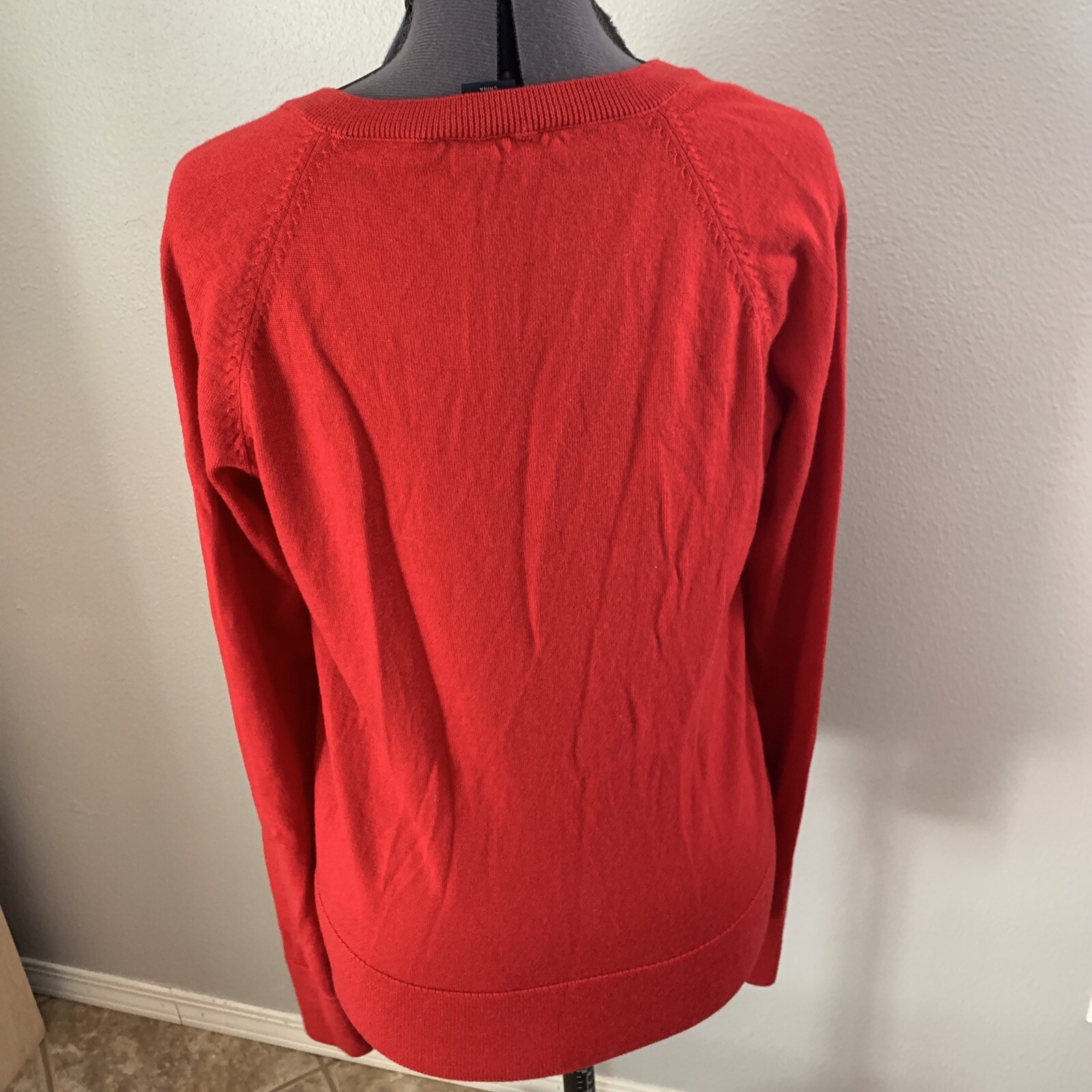 Women’s Small Pendleton Pullover V Neck Red Sweat… - image 21