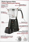 Electric Coffee Maker, espresso 3/6-Cup cafetera electrica cafe / cappuccino 