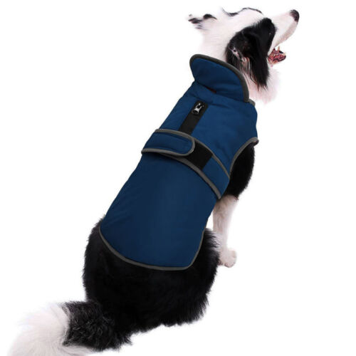 Waterproof Fleece Warm Pet Dog Coat Winter Jacket Clothes Sweater Reflective USA - Picture 9 of 11