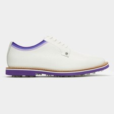 New Mens G/FORE GALLIVANTER PEBBLE GOLF SHOE GMF000006-SNO WHITE / PURPLE